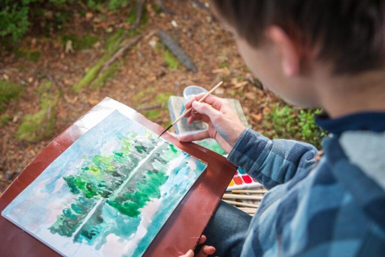 teen tries out hobbies for mental health